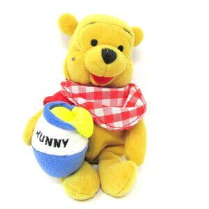 Disney Winnie the Pooh Picnic Hunny Pot 7in Plush Stuffed Bear Honey